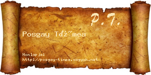 Posgay Tímea névjegykártya